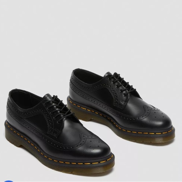 NWT Doc Martens 3989 Yellow Stitch Smooth Leather Brogue Shoes - Picture 8 of 16